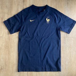 Nike France World Cup Football Soccer Navy Tshirt Size Small